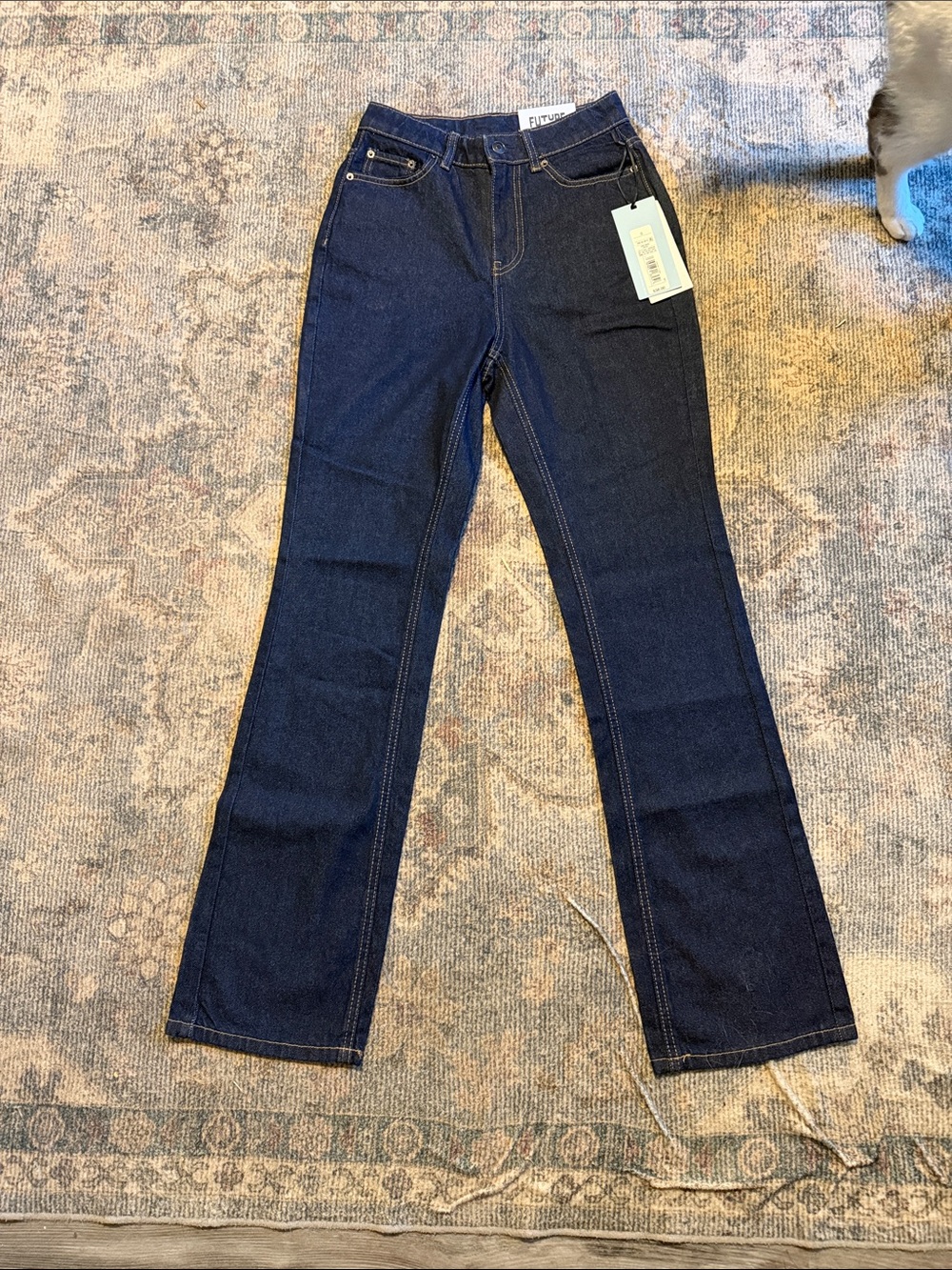 Dark Blue Women's Straight-Leg Jeans